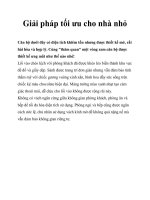 Giải pháp tối ưu cho nhà nhỏ pdf