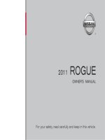 Nissan Rogue 2011 owner manual - Sách hướng dẫn sử dụng xe Nissan Rogue đời 2011.