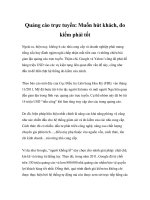 Quảng cáo trực tuyến: Muốn hút khách, đo kiểm phải tốt docx