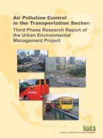 Air Pollution Control in the Transportation Sector: Third Phase Research Report of the Urban Environmental Management Project pdf