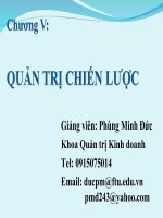 bài giảng quản trị học ( phùng minh đức) - chương 5 quản trị chiến lược