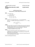 ĐỀ THI TUYỂN SINH LỚP 10 TRƯỜNG ĐẠI HỌC KHOA HỌC TỰ NHIÊN HỆ THPT CHUYÊN NĂM 2010 MÔN TOÁN - VÒNG 2 ppt