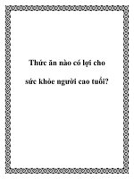 Thức ăn nào có lợi cho sức khỏe người cao tuổi? pot