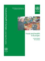 Food and health in Europe: a new basis for action pptx