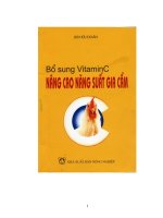 bổ sung vitaminc nâng cao năng suất gia cầm
