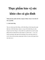 Thực phẩm bảo vệ sức khỏe cho cả gia đình pptx