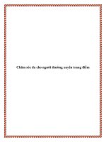 Chăm sóc da cho người thường xuyên trang điểm doc