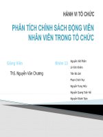 Phân tích chính sách động viên nhân viên trong tổ chức