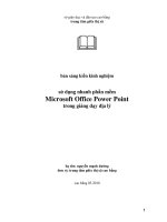 Sử dụng nhanh phần mềm Microsoft Office Power Point trong giảng dạy địa lý doc