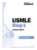 USMLE Step 1 Lecture Notes: Pharmacology doc