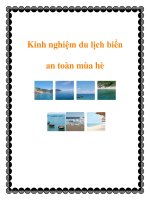 Kinh nghiệm du lịch biển an toàn mùa hè pot