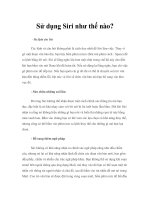 Sử dụng Siri như thế nào? doc