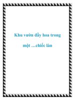 Khu vườn đầy hoa trong một …chiếc làn pot