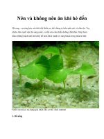 Nên và không nên ăn khi hè đến potx