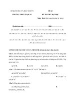 SỞ GIÁO DỤC VÀ ĐÀO TẠO TN TRƯỜNG THPT TRẠI CAU ĐỀ 62 potx