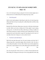 XÂY DỰNG VĂN HÓA DOANH NGHIỆP TRÊN THỰC TẾ docx