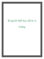 Bí quyết thổi bay nỗi lo vi ô lông pot