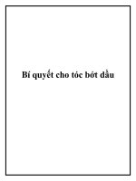 Bí quyết cho tóc bớt dầu pdf