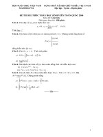 ĐỀ THI OLYMPIC TOÁN HỌC SINH VIÊN TOÀN QUỐC 2004 Môn thi: Giải tích pdf