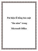 Pat hiện lỗ hổng bảo mật 