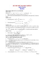 ĐỀ THI THỬ ĐẠI HỌC KHỐI D MÔN TOÁN ĐỀ SỐ 6 pptx