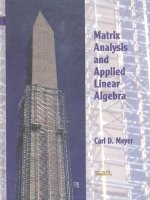 matrix analysis & applied linear algebra - carl d meyer