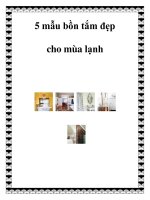 5 mẫu bồn tắm đẹp cho mùa lạnh potx