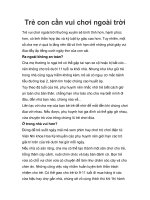 Trẻ con cần vui chơi ngoài trời ppt