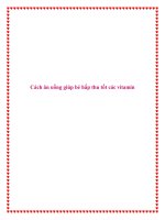Cách ăn uống giúp bé hấp thu tốt các vitamin doc