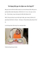 Sử dụng bột gạo ăn dặm sao cho hợp lí? potx