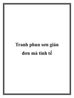 Tranh phun sơn giản đơn mà tinh tế pptx