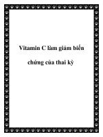 Vitamin C làm giảm biến chứng của thai kỳ docx
