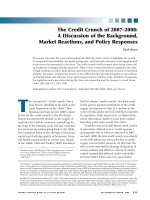 The Credit Crunch of 2007-2008: A Discussion of the Background, Market Reactions, and Policy Responses potx