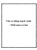 Vữa xơ động mạch vành - Nhồi máu cơ tim doc