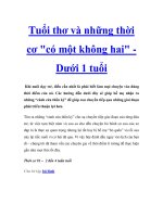 Tuổi thơ và những thời cơ 