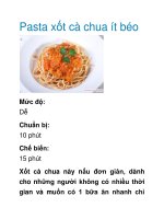 Pasta xốt cà chua ít béo pot