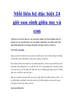 Mối liên hệ đặc biệt 24 giờ sau sinh giữa mẹ và con pdf