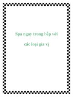 Spa ngay trong bếp với các loại gia vị pptx