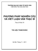 Tài liệu minh họa cho việc thực hiện luận văn thạc sĩ: Những cái nên và không nên