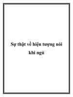 Sự thật về hiện tượng nói khi ngủ potx