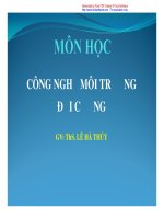 Công nghệ môi trường đại cương potx