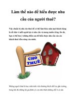 Làm thế nào để hiểu được nhu cầu của người thuê? pdf