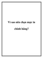 Vì sao nên chọn mực in chính hãng? pdf