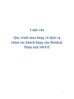 Luận văn Quy trình mua hàng và dịch vụ chăm sóc khách hàng của Hotdeal. Phân tích SWOT docx