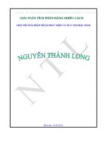 BÀI GIẢNG: GIẢI TOÁN TÍCH PHÂN BẰNG NHIỀU CÁCH