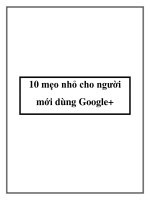 10 mẹo nhỏ cho người mới dùng Google+ potx