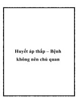 Huyết áp thấp – Bệnh không nên chủ quan potx