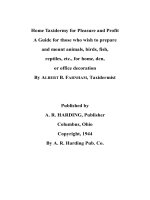 Home Taxidermy for Pleasure and Profit potx