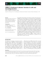 Báo cáo khoa học: LRRK2 in Parkinson’s disease: function in cells and neurodegeneration doc