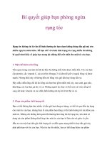 Bí quyết giúp bạn phòng ngừa rụng tóc potx